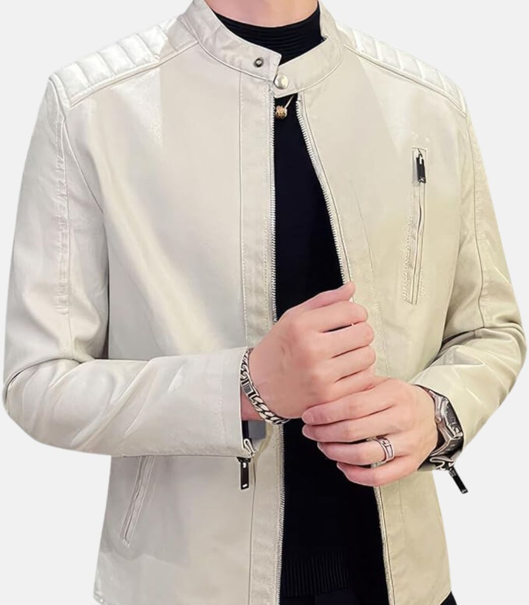 Classic Pure Leather White Jacket