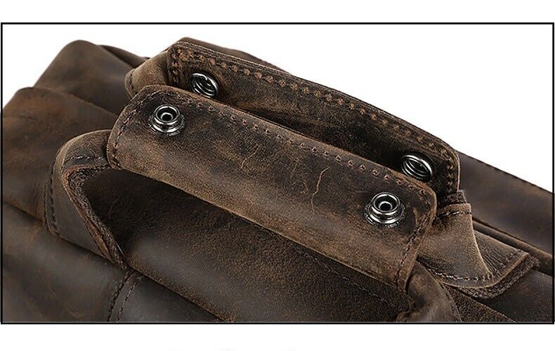 Cowhide Leather Backpack Large Size