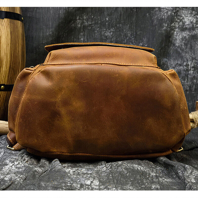 Cowhide Laptop Travel Backpack