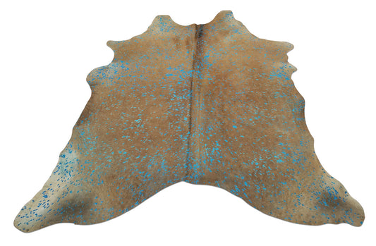 blue turquoise cowhide rug hand picked from brazil, very soft hairs on, hundred percent natural, this blue cowhide rug will be perfect for any room. 