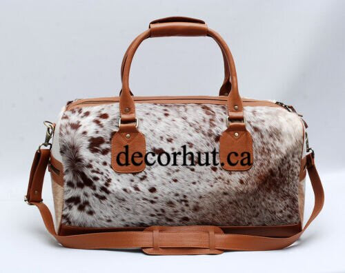 Speckled Cowhide Duffle Bag