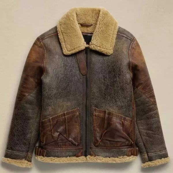 leather biker jacket with fur mens
