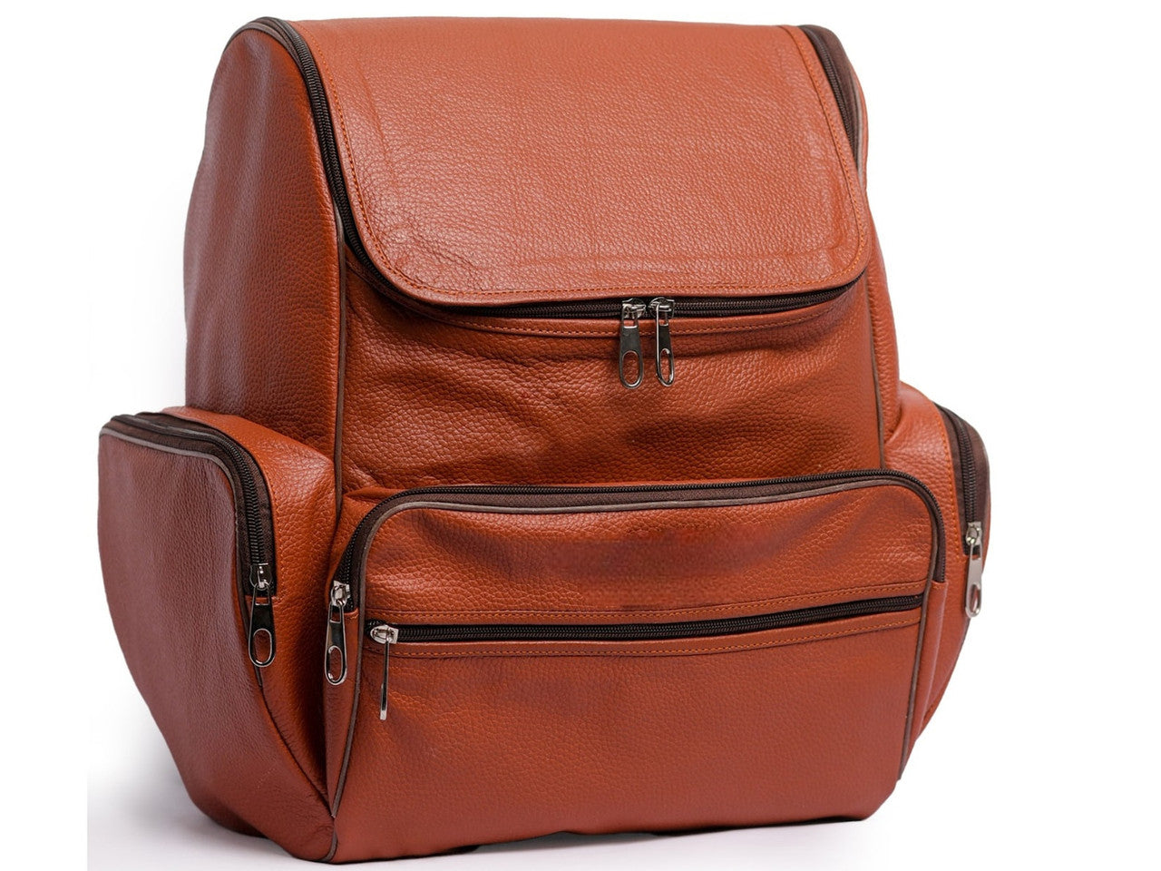Genuine Brown Leather Backpack