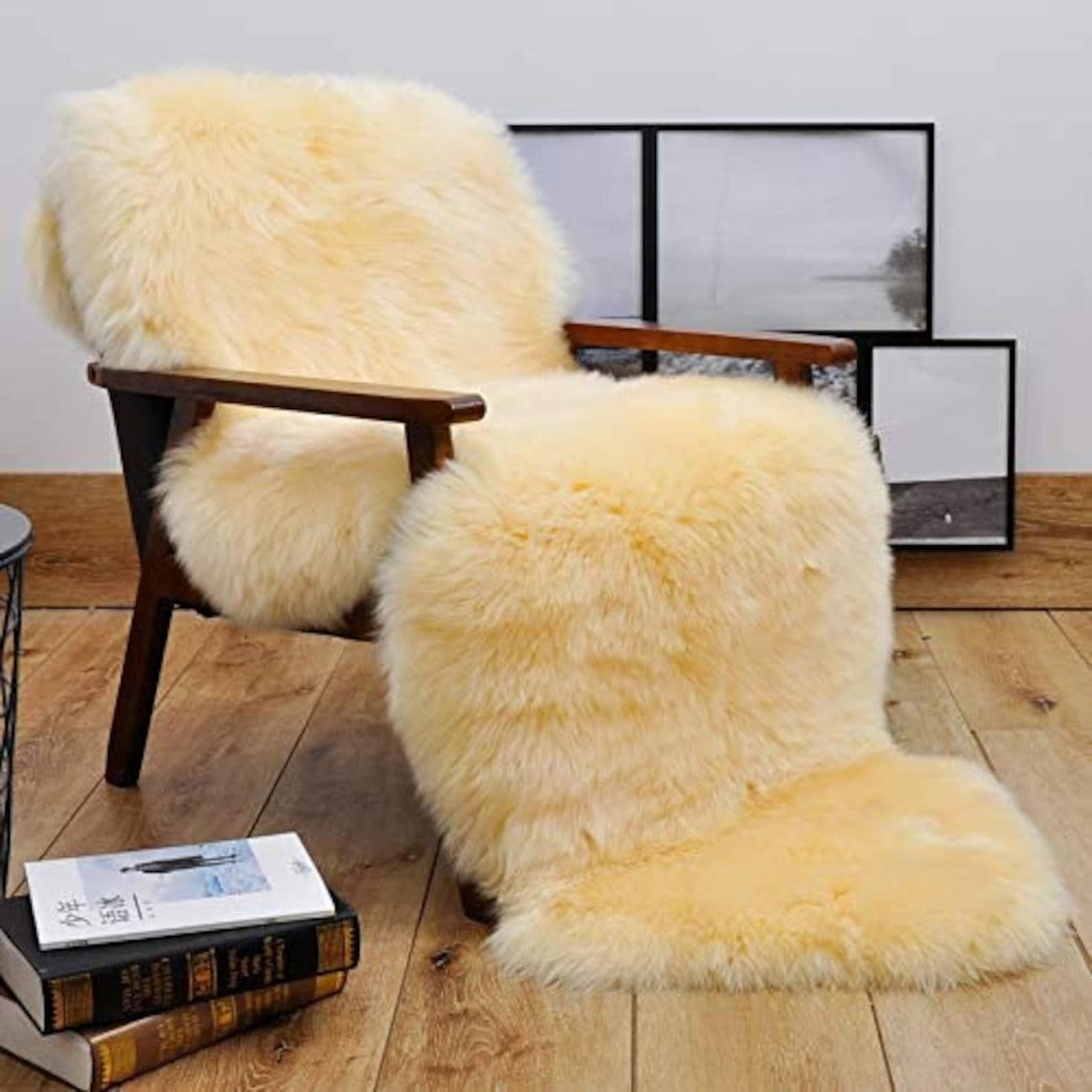 Double Pelt Champagne Sheepskin Rug