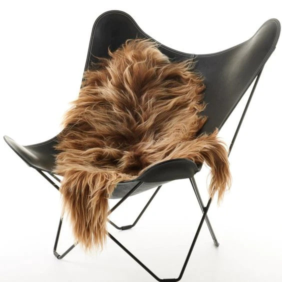 Rustic Brown Sheepskin Rug