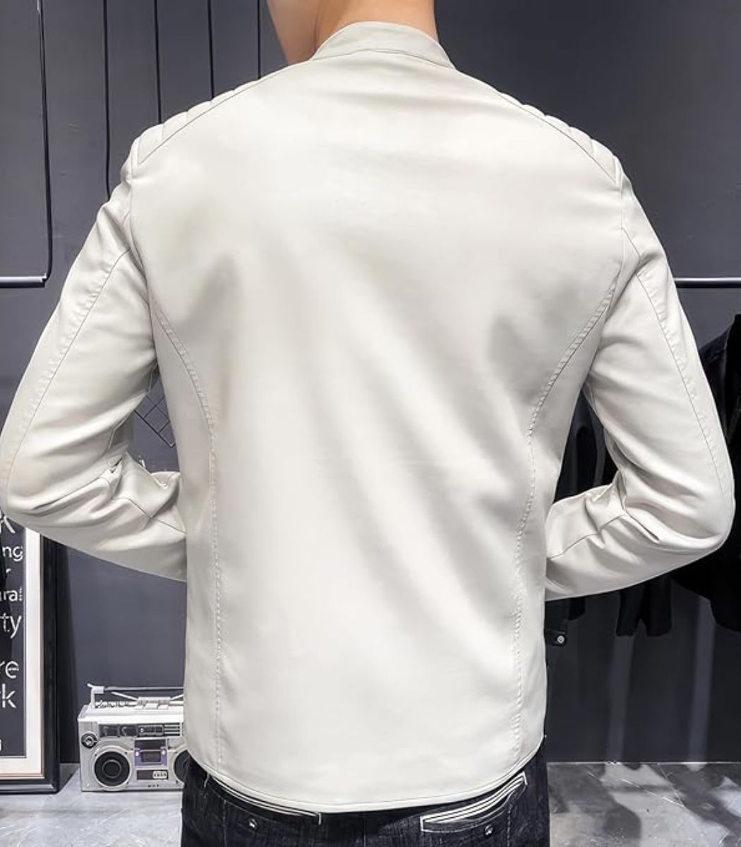 Classic Pure Leather White Jacket