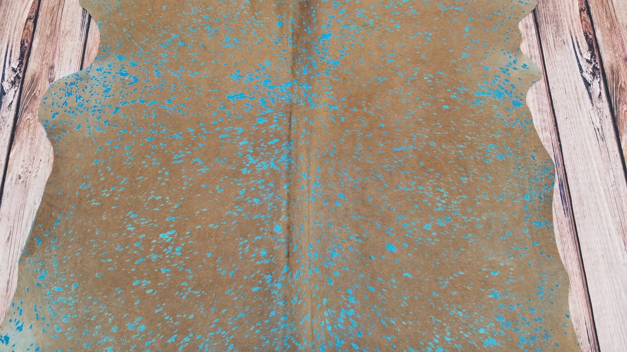 dyed cowhide rug very soft and smooth.