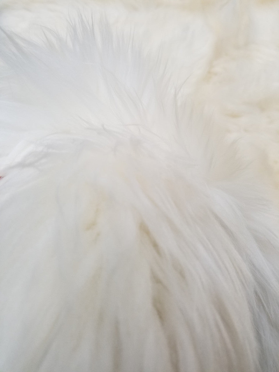 Sheepskin Rug Four Pelt 4ft x 5.5ft Natural White Ivory
