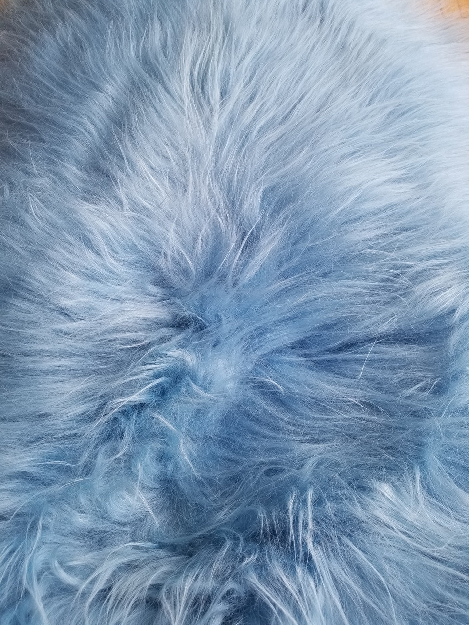 Dyed Blue Real Icelandic Sheepskin Rug Home Decor