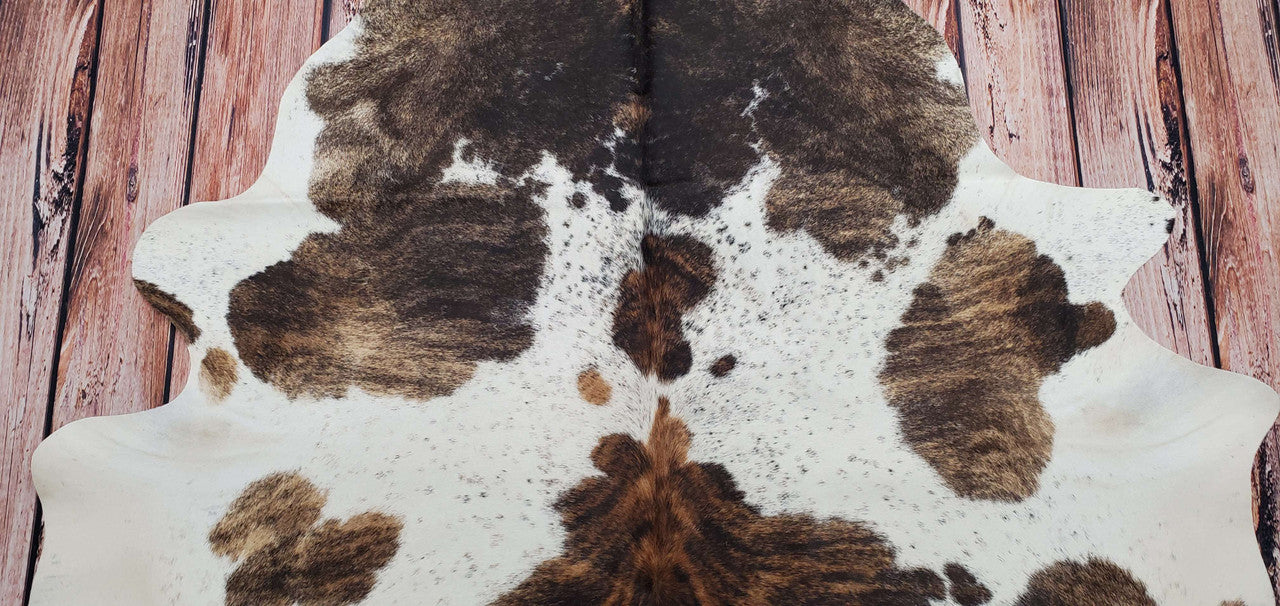 Giant Cowhide Rug Spotted Natural 80 X 74 Inches