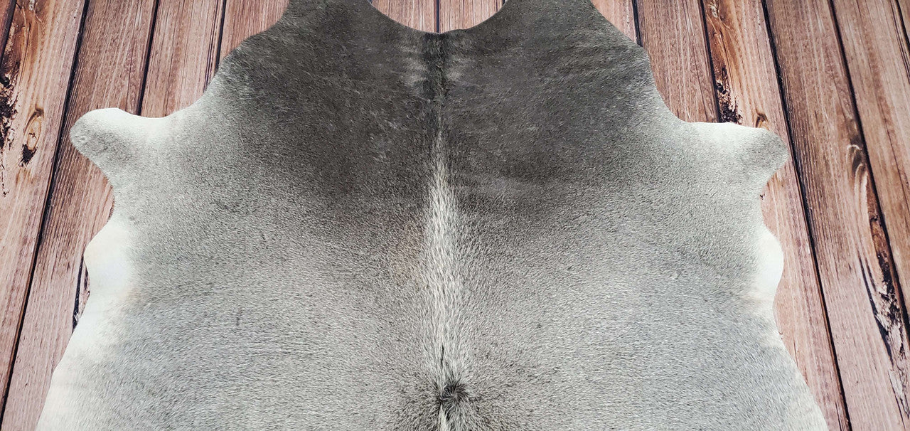 Exotic Grey Real Cowhide Rug 6.5 X 6ft
