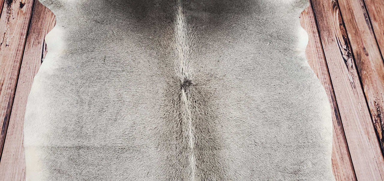Exotic Grey Real Cowhide Rug 6.5 X 6ft