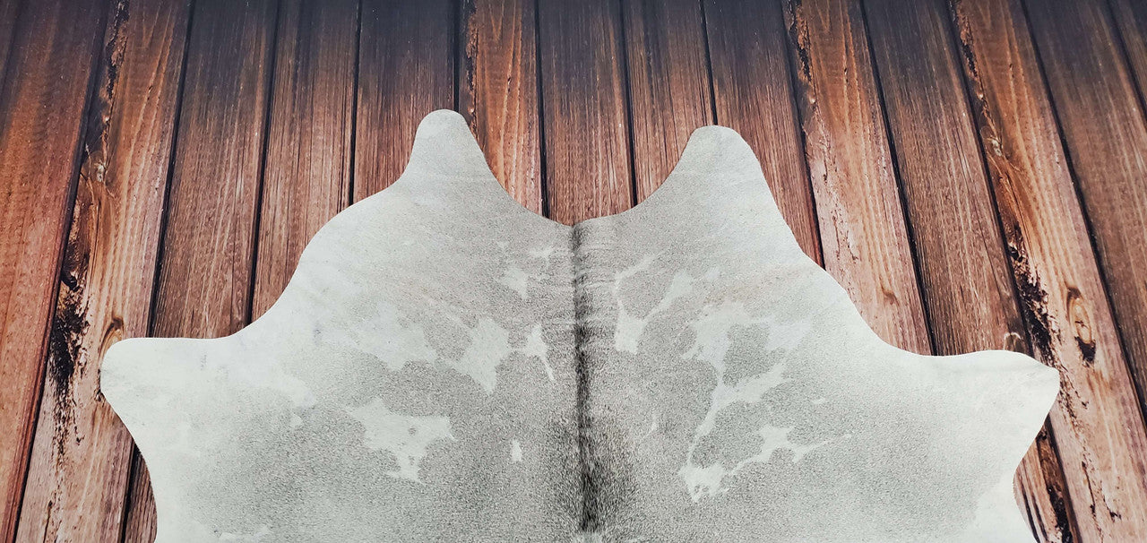 Brazilian Cowhide Rug Grey And White 7ft x 6ft