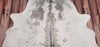 Large Gray White Cowhide Rug 7.6ft x 6.25ft