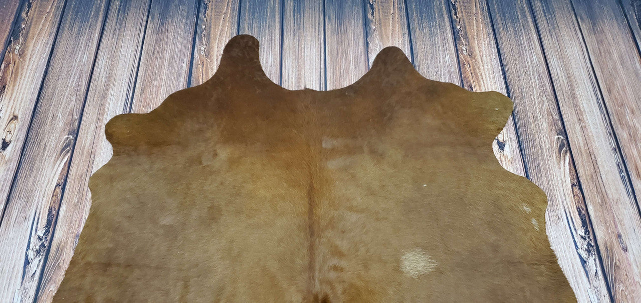 Extra Small Dark Brown Cowhide Rug 5.4ft x 5.6ft