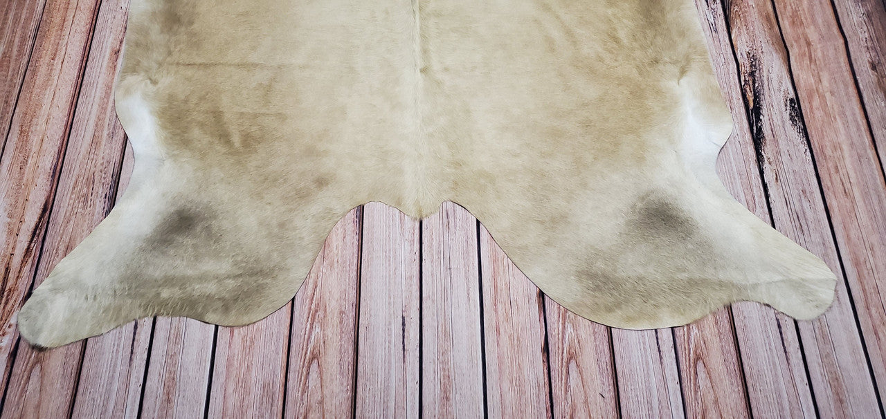 Beige Chevron Cowhide Rug 7.8ft x 6.8ft