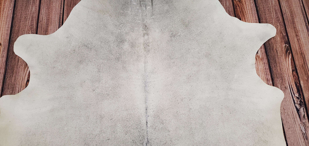 Ivory Grey Cowhide Rug 7ft X 5.6ft