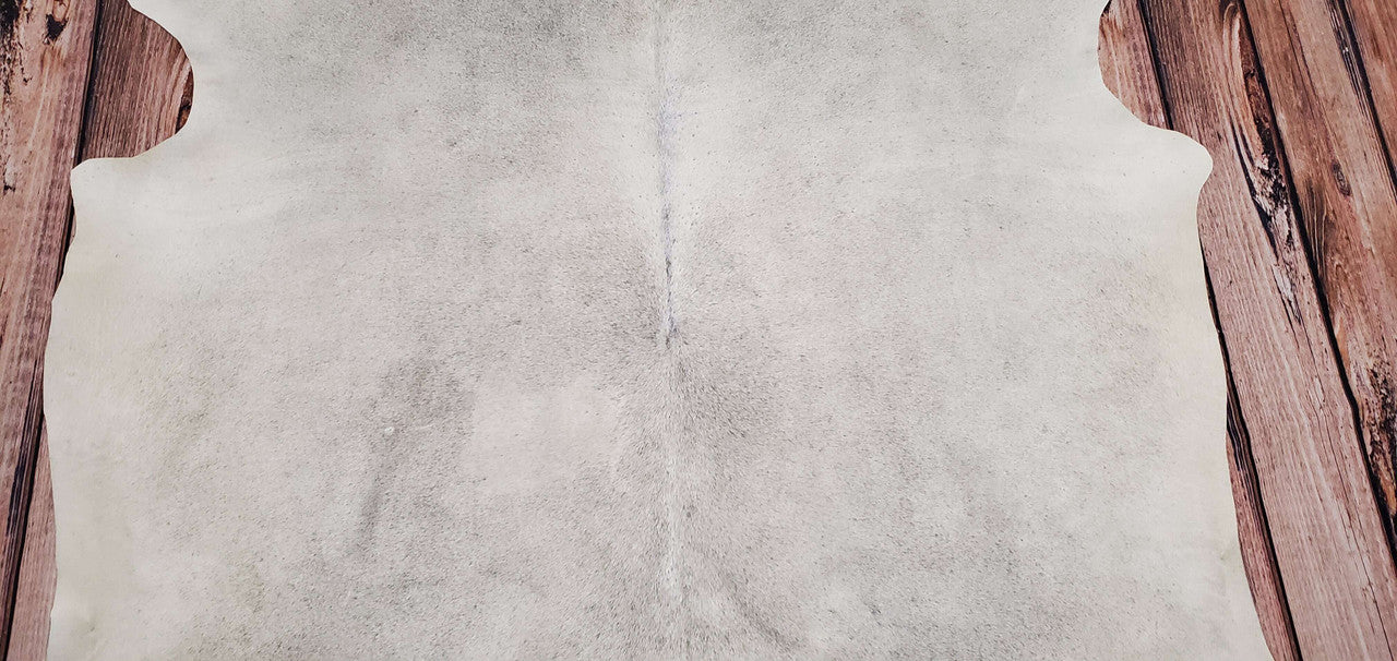 Ivory Grey Cowhide Rug 7ft X 5.6ft