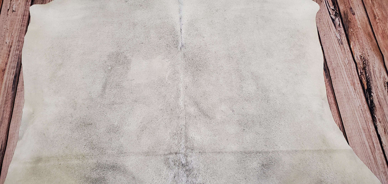 Ivory Grey Cowhide Rug 7ft X 5.6ft