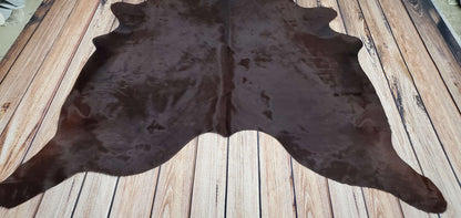 Brazilian Burgundy Cowhide Rug Dyed 6.4ft x 5ft