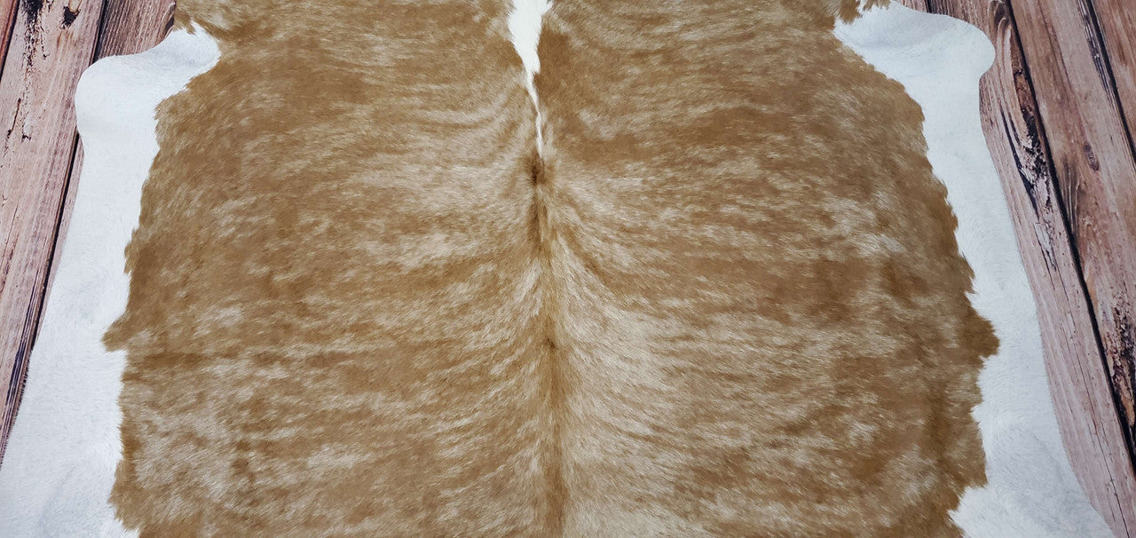 Large Cowhide Rug Sandy Brown 7.8ft x 6.7ft
