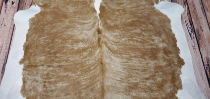 Large Cowhide Rug Sandy Brown 7.8ft x 6.7ft