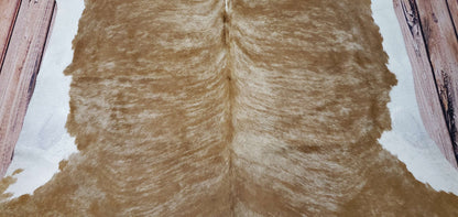 Large Cowhide Rug Sandy Brown 7.8ft x 6.7ft