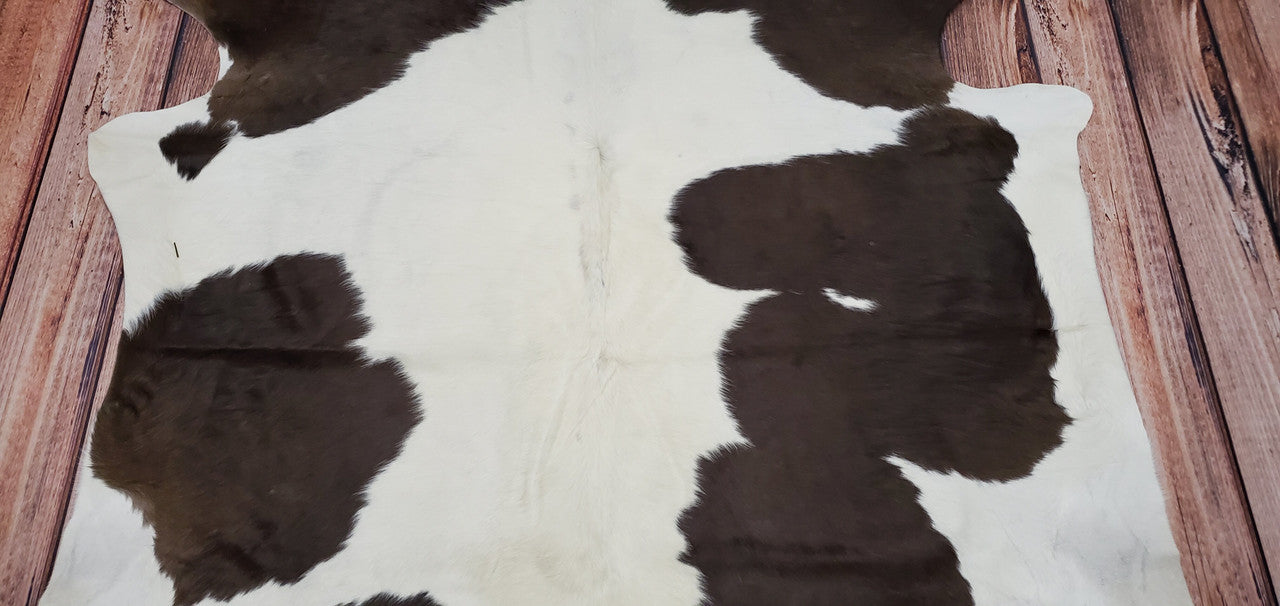 Small Reddish Brown Cowhide Rug 6.6ft X 5ft