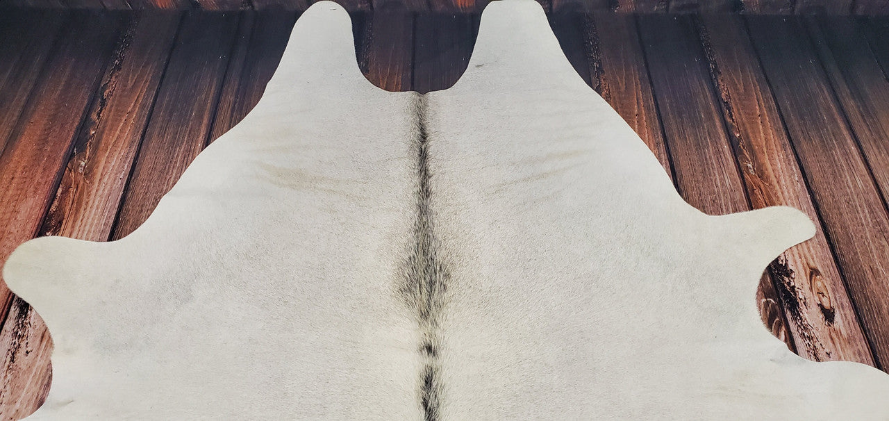Beautiful Grey Cowhide Rug 7.9ft X 6.6ft