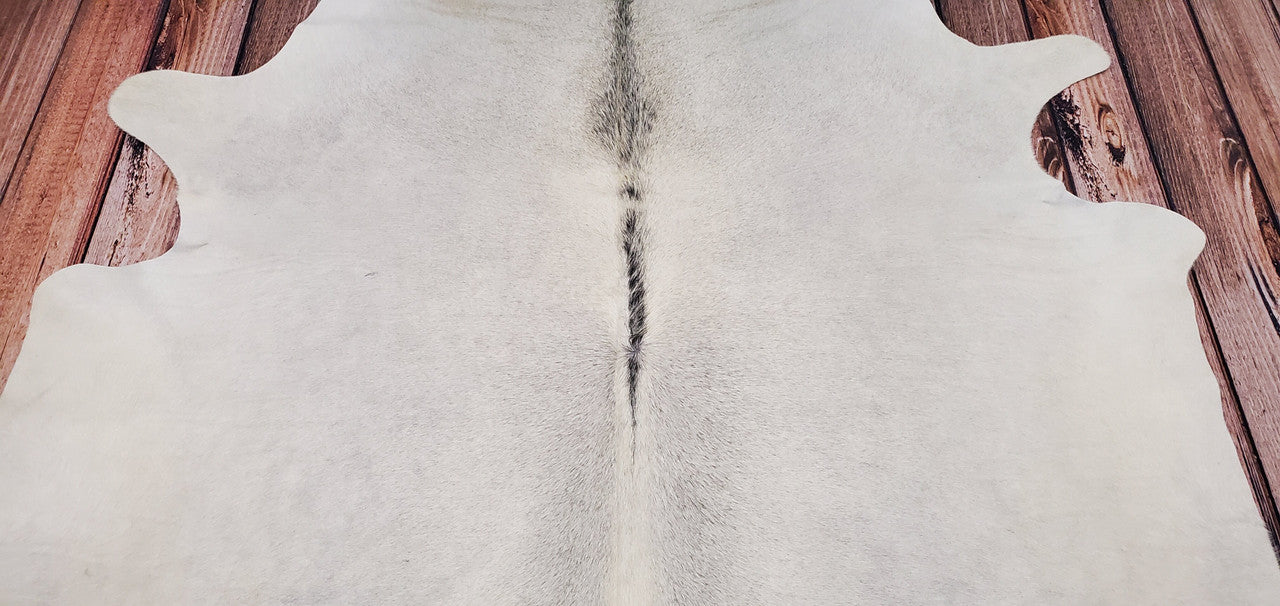 Beautiful Grey Cowhide Rug 7.9ft X 6.6ft