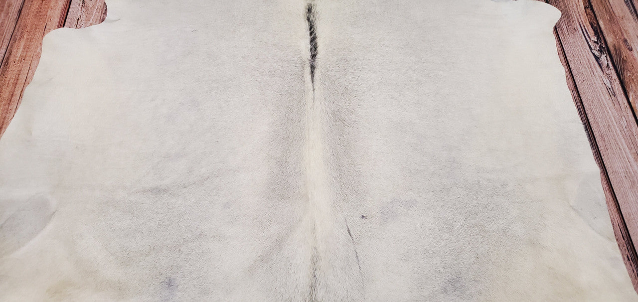 Beautiful Grey Cowhide Rug 7.9ft X 6.6ft