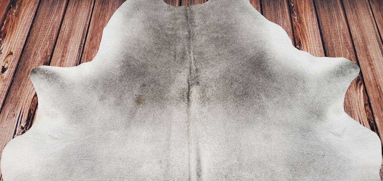 Cowhide Rug Tan Grey 7ft x 6.5ft