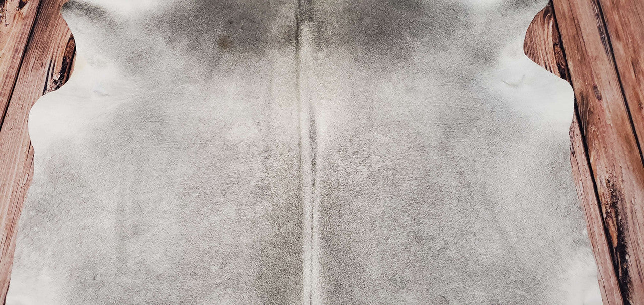Cowhide Rug Tan Grey 7ft x 6.5ft