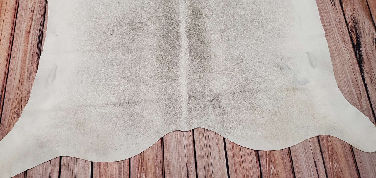 Cowhide Rug Grey Brazilian 7ft X 6.5ft