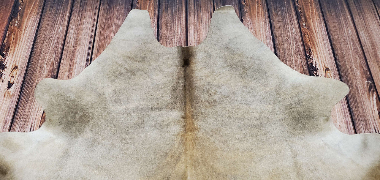 Beige cowhide rug Brazilian 7ft x 6.2ft