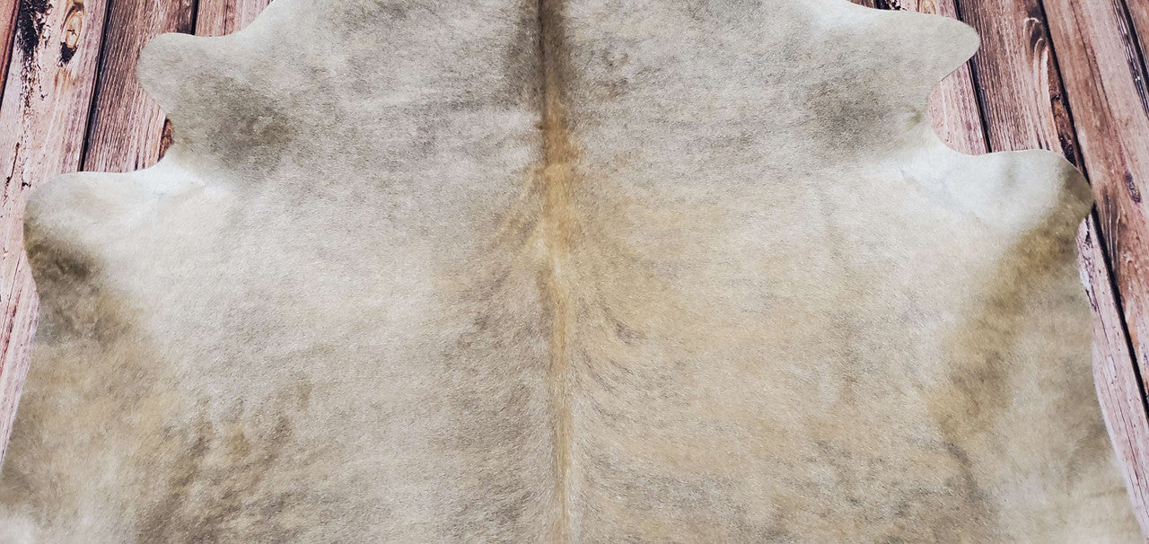 Beige cowhide rug Brazilian 7ft x 6.2ft