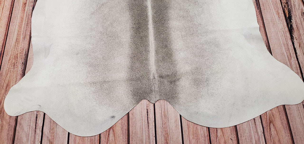 Large Brazilian Gray Cowhide Rug 7ft x 6ft