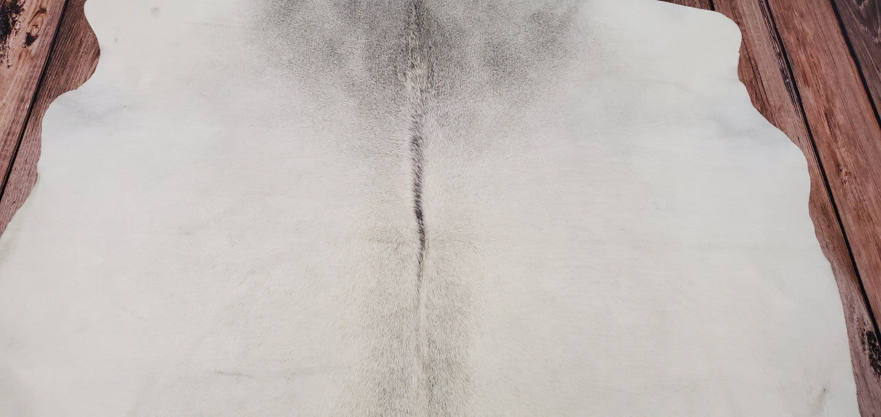 Natural Cowhide Rug Light Grey 7ft x 7ft