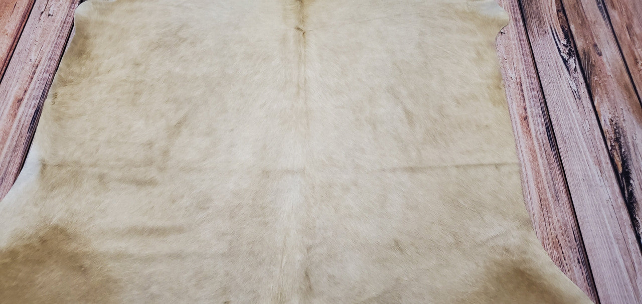Brazilian Cream Beige Cowhide Rug 6.6ft x 6ft