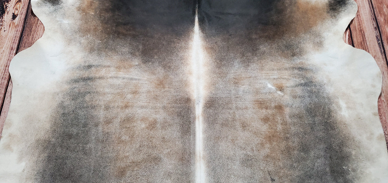 Large Dark Grey Cowhide Rug 7.4ft x 7ft