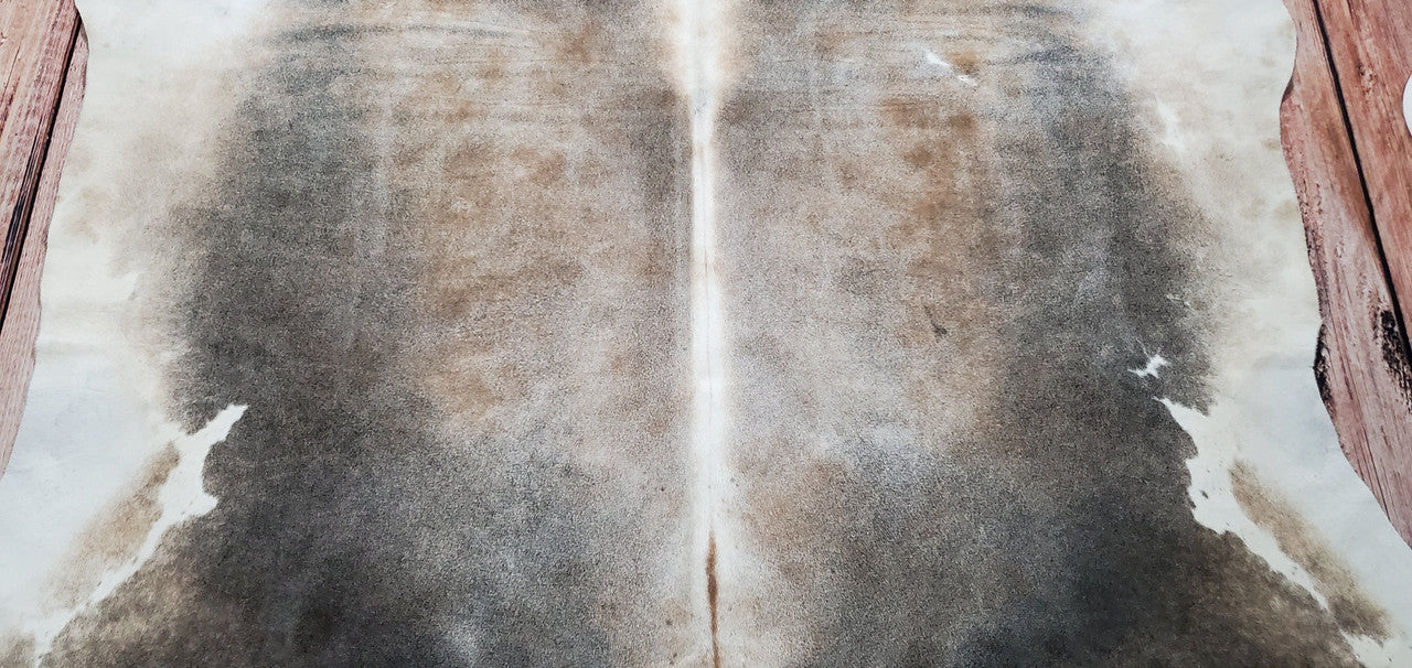 Large Dark Grey Cowhide Rug 7.4ft x 7ft