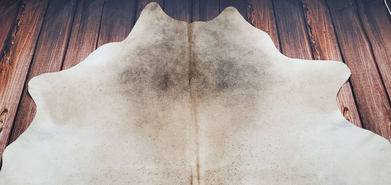 Genuine Medium Grey Cowhide Rug 6.4ft x 6.4ft