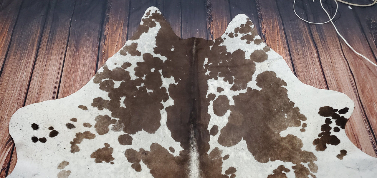 TriColor Cow hide Rug Brazilian 7.5ft x 7ft