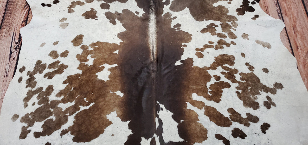 TriColor Cow hide Rug Brazilian 7.5ft x 7ft