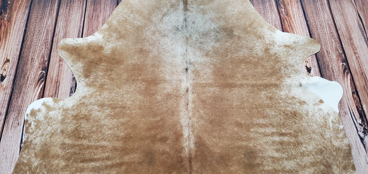 Beige Brindle Cowhide Rug 6.8ft x 6.2ft