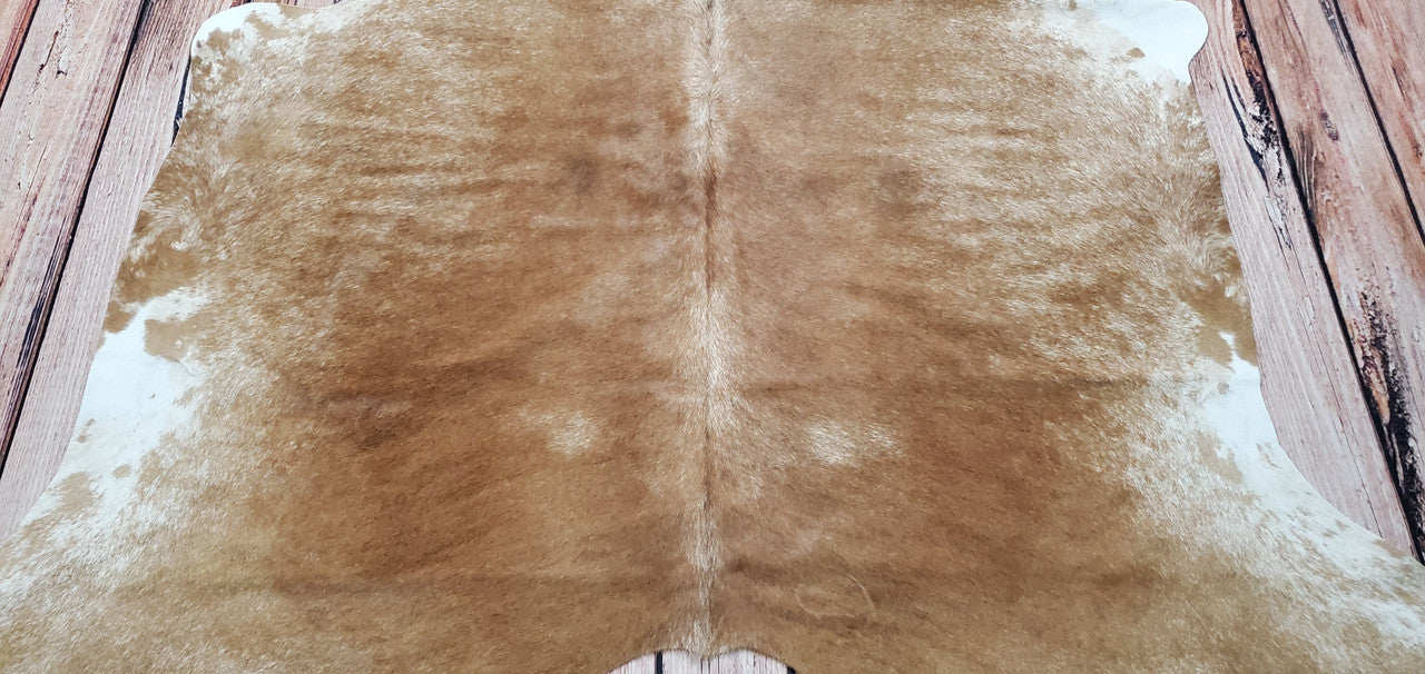 Beige Brindle Cowhide Rug 6.8ft x 6.2ft