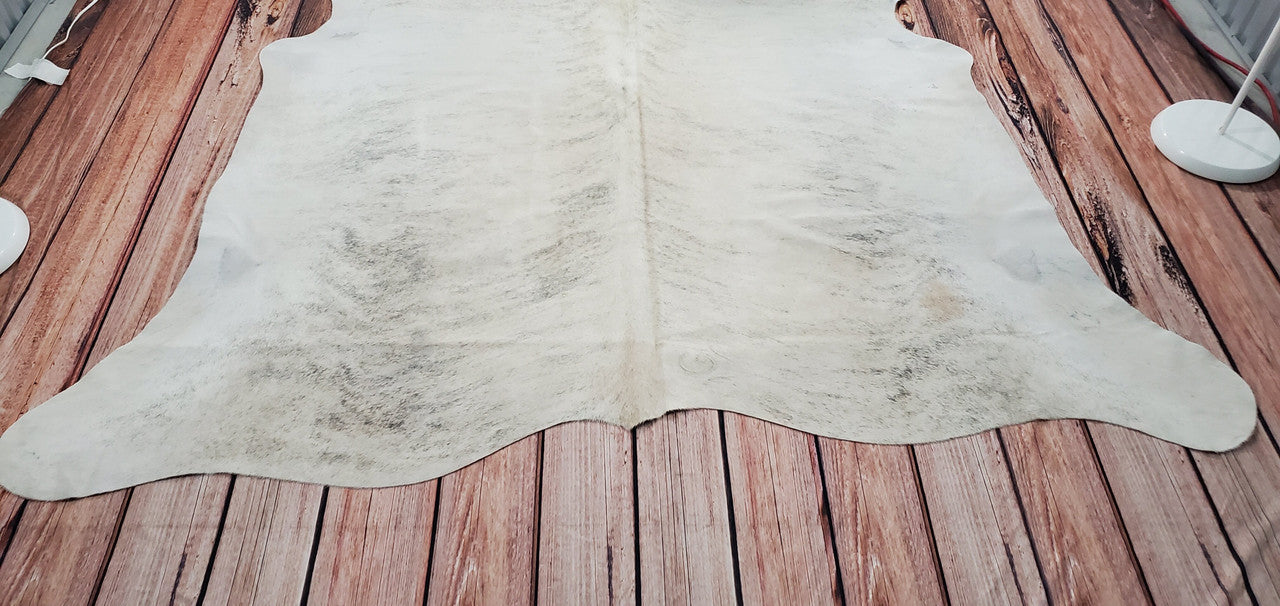 Tan Brindle Cowhide Rug Brazilian 6.5ft x 7ft