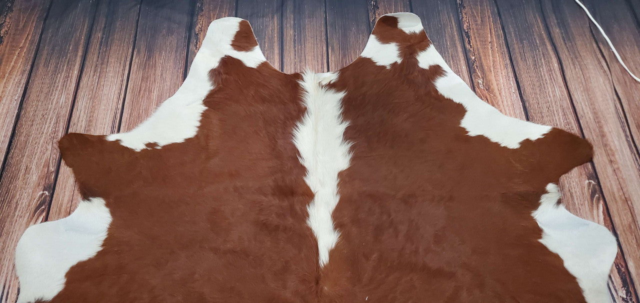 Natural Cowhide Rug Large Hereford 6ft x 6ft