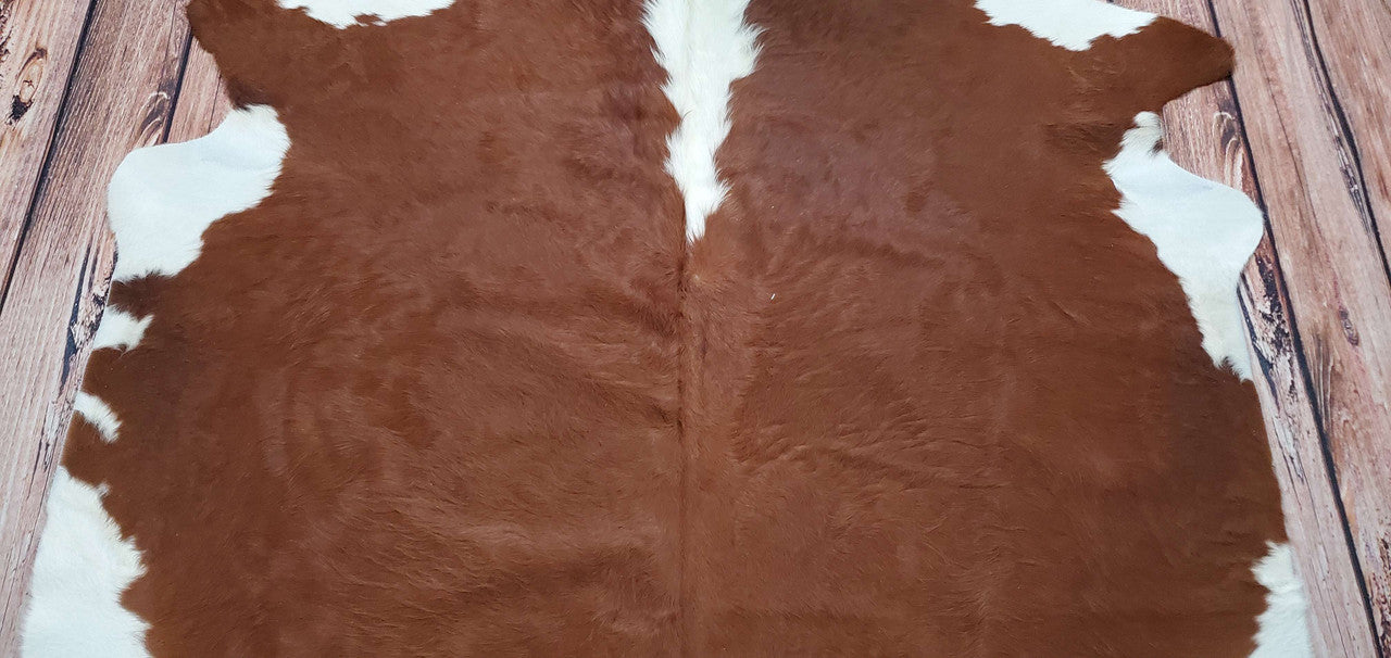 Natural Cowhide Rug Large Hereford 6ft x 6ft