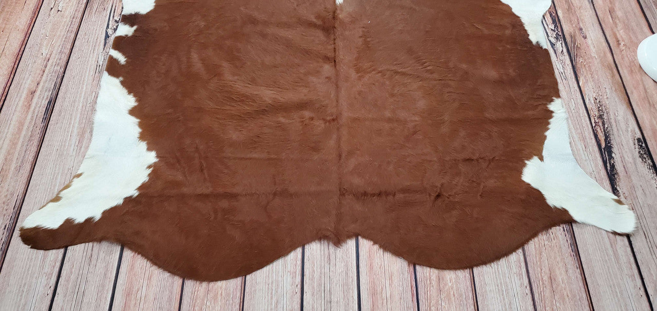 Natural Cowhide Rug Large Hereford 6ft x 6ft